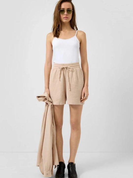 Foto van product Korte broek van mousseline QS beżowy