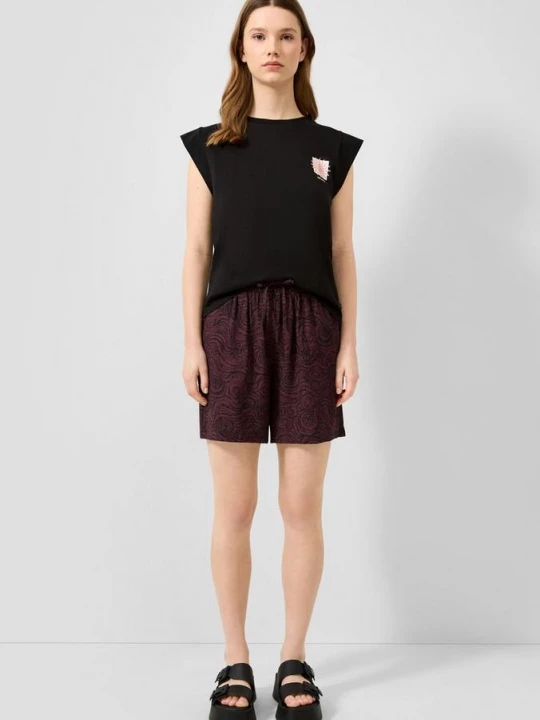 Foto van product Korte broek van viscosemix met elastische tailleband QS