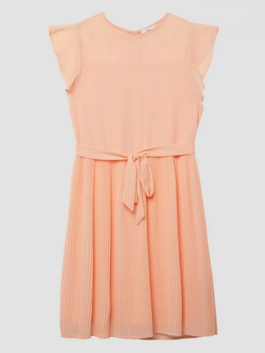 Foto van product Korte chiffon jurk met volantmouwen en strikceintuur s.Oliver