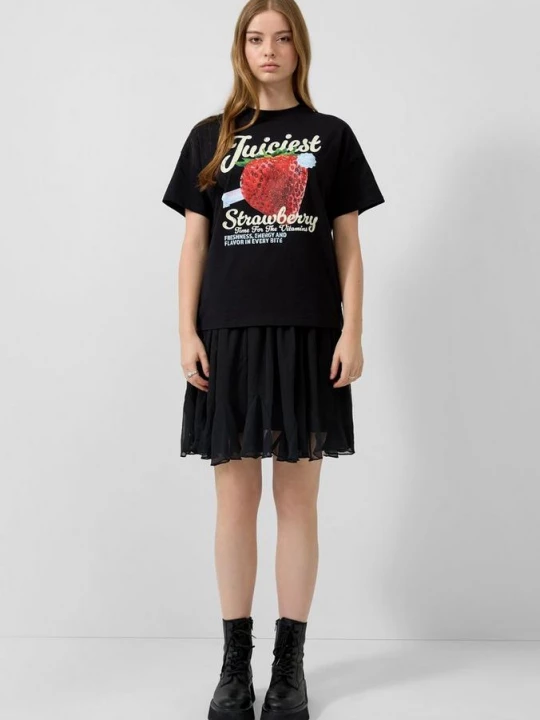 Foto van product Korte chiffon rok met volants QS zwart