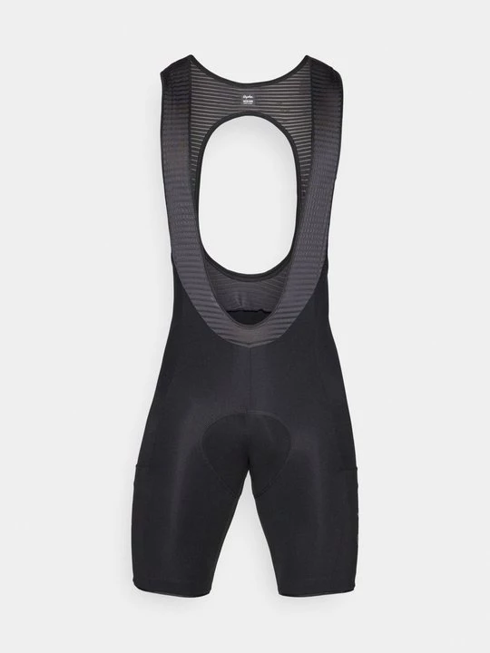 Foto van product Korte fietsbroek met bandjes Rapha zwart
