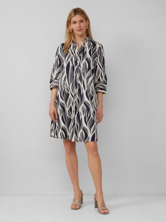 Foto van product Korte popeline jurk met print s.Oliver blauw