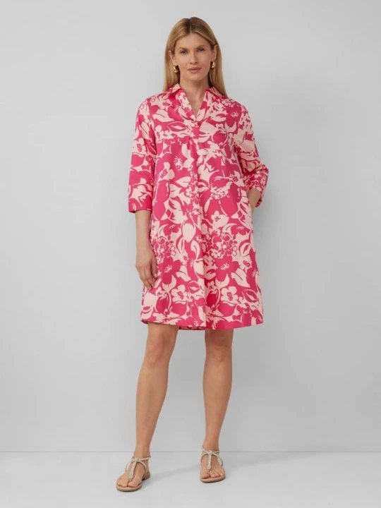 Foto van product Korte popeline jurk met print s.Oliver roze