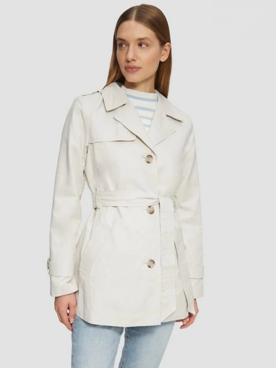 Foto van product Korte trenchcoat met riem s.Oliver crème