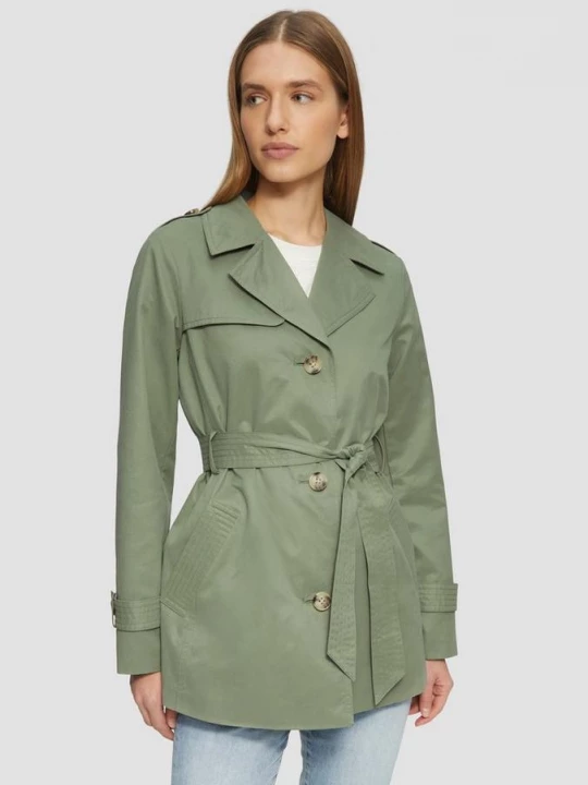 Foto van product Korte trenchcoat met riem s.Oliver olijfgroen
