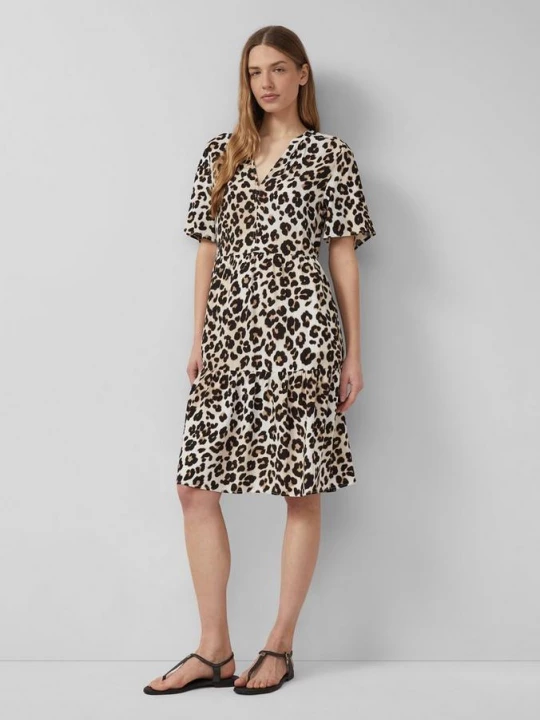 Foto van product Korte viscose jurk met plooien s.Oliver