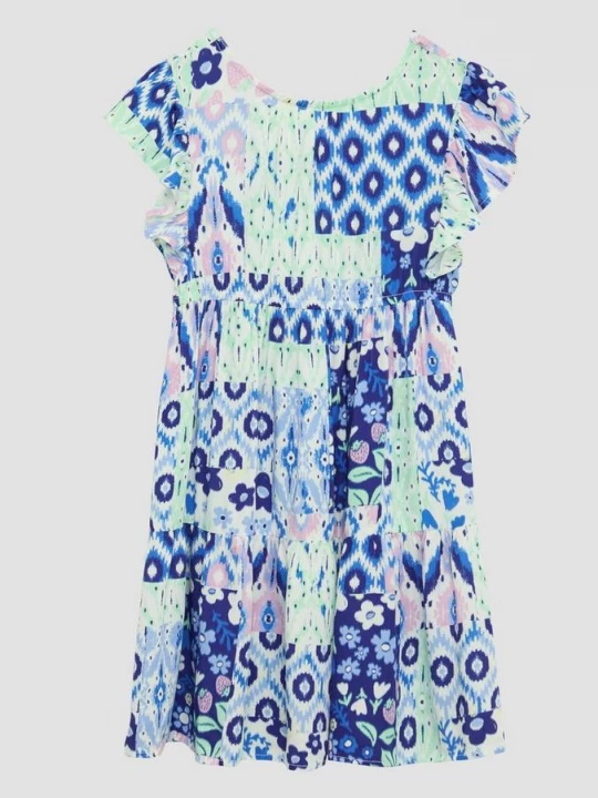 Foto van product Korte viscose jurk met vleugelmouwen en rugdecolleté s.Oliver