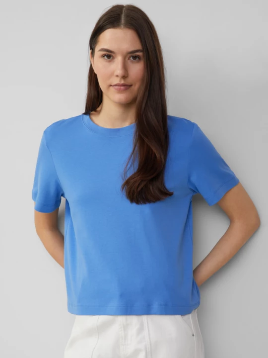 Foto van product Korter T-shirt van interlock-jersey s.Oliver blauw