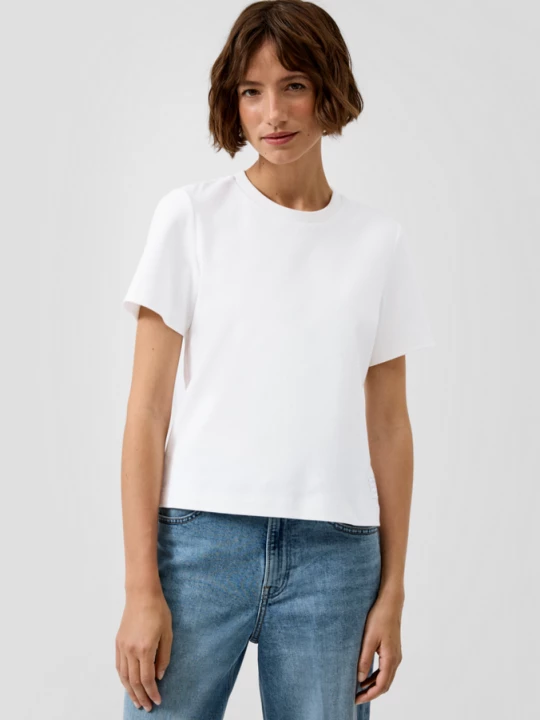 Foto van product Korter T-shirt van interlock-jersey s.Oliver wit