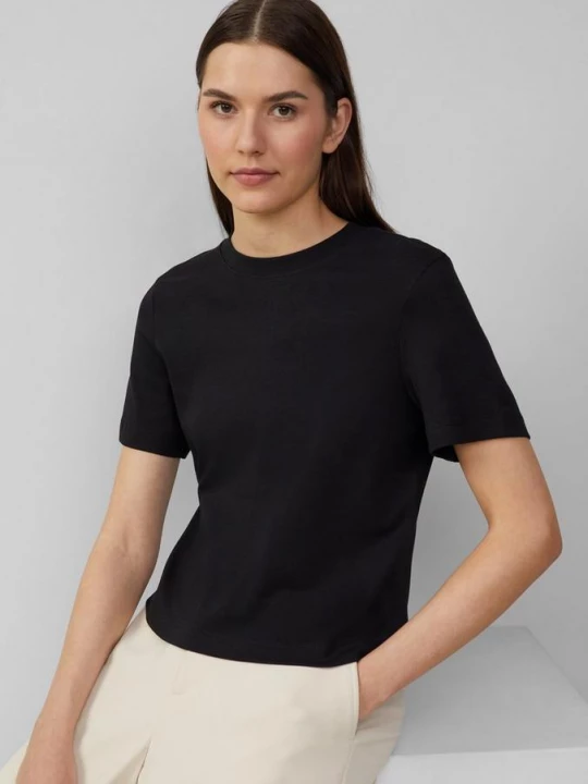 Foto van product Korter T-shirt van interlock-jersey s.Oliver zwart