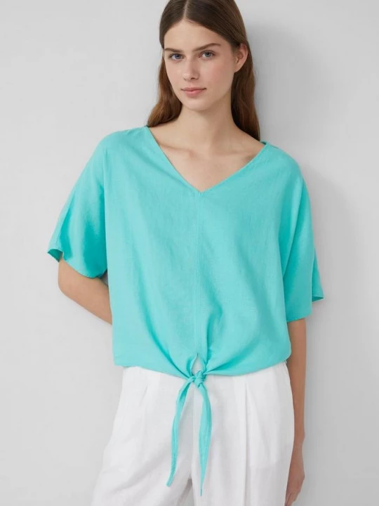 Foto van product Kortere blouse met relaxed fit van een linnenmix s.Oliver