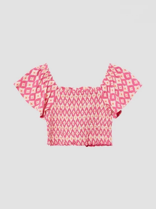 Foto van product Kortere gesmokte top met off-the-shoulder hals s.Oliver