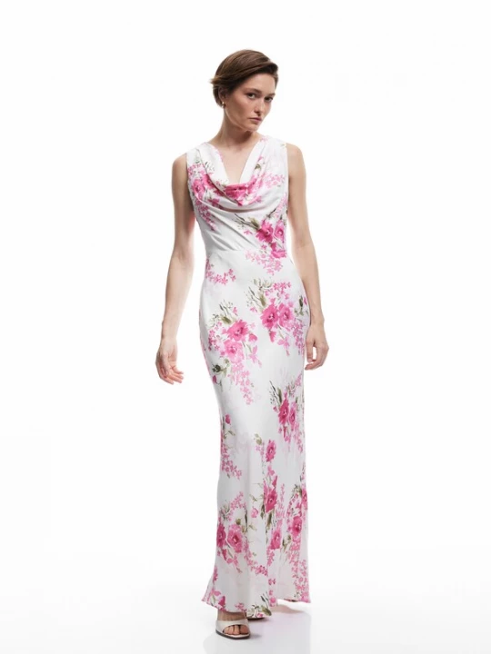 Foto van product Koton Avondjurk groen / pink / wit