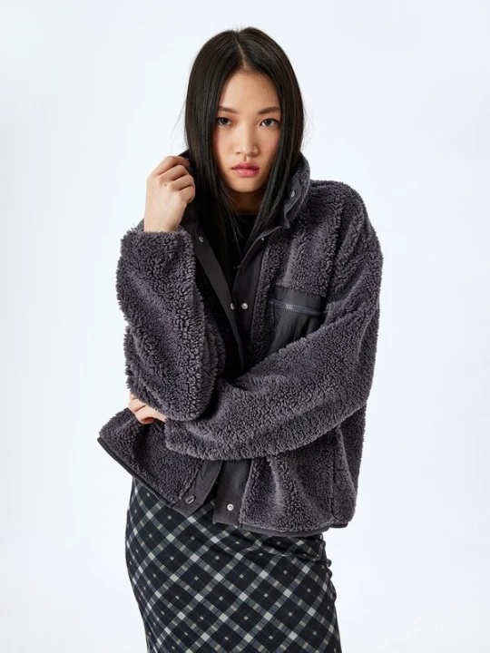 Foto van product Koton Fleece jas antraciet