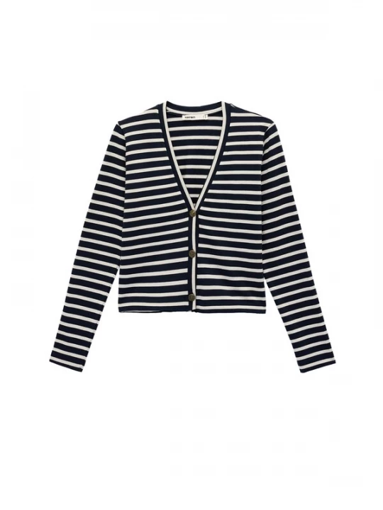 Foto van product Koton Gebreid vest donkerblauw / natuurwit