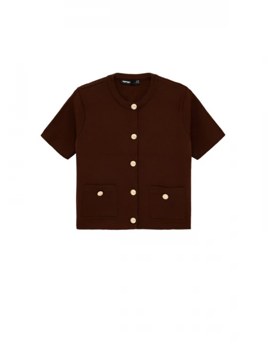 Foto van product Koton Gebreid vest donkerbruin