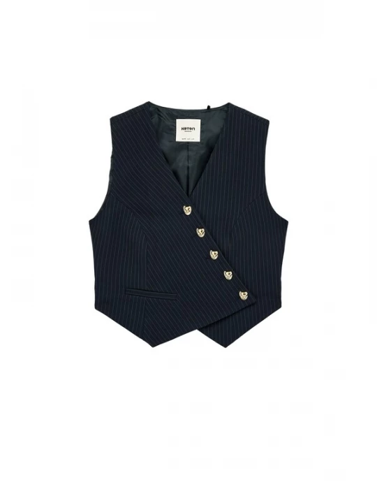 Foto van product Koton Gilet donkerblauw / aardetinten