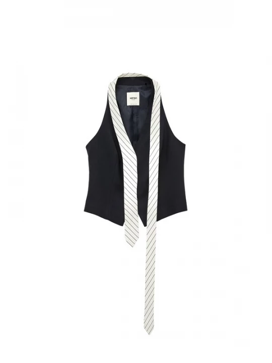 Foto van product Koton Gilet donkerblauw / wit