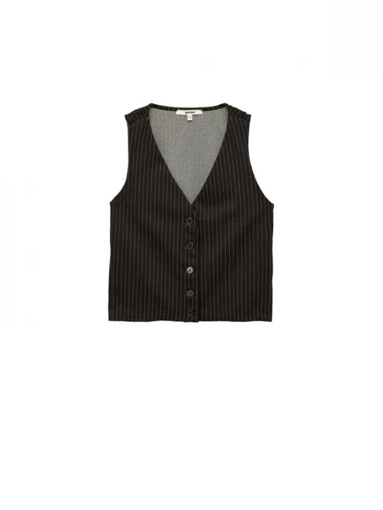 Foto van product Koton Gilet donkerbruin / wit