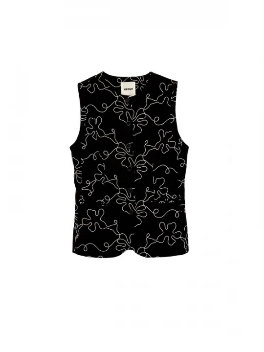Foto van product Koton Gilet lichtbeige / zwart