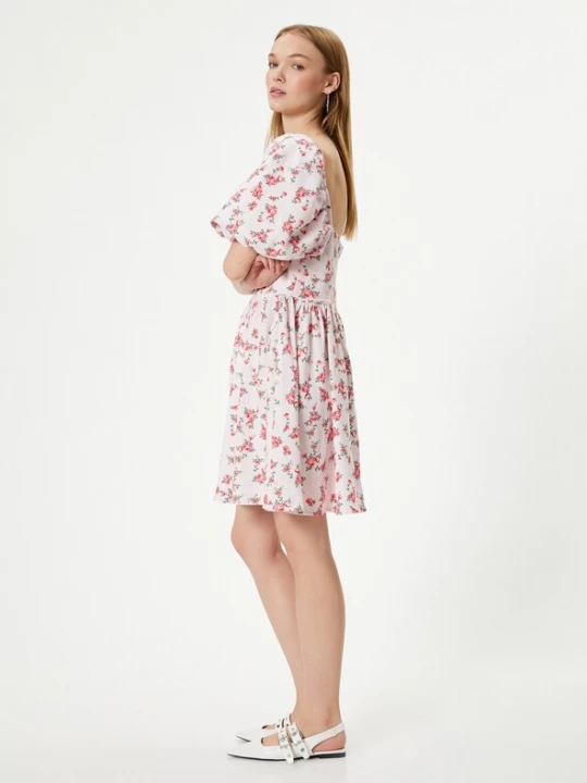 Foto van product Koton Jurk grasgroen / rosé / rood
