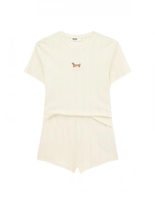 Foto van product Koton Korte pyjama crème / cappuccino / rosa