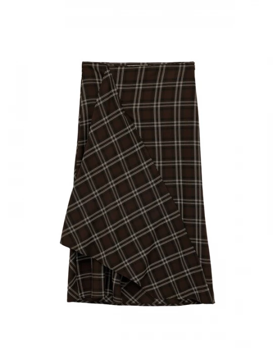 Foto van product Koton Rok donkerbruin / wit