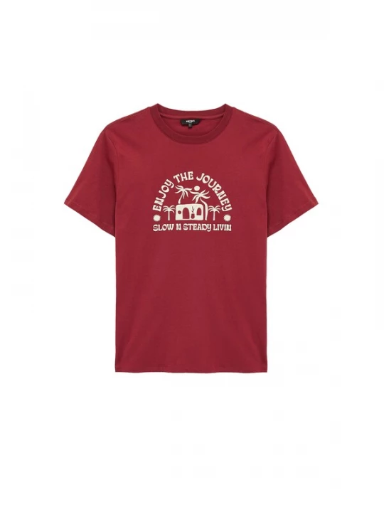Foto van product Koton Shirt bordeaux / wit