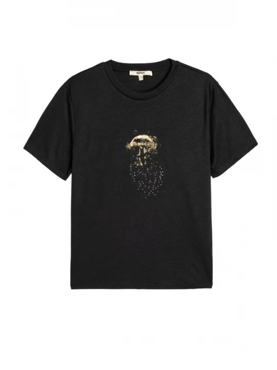 Foto van product Koton Shirt bruin / pasteelgeel / antraciet