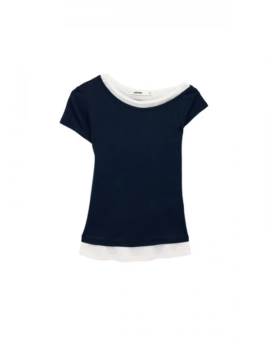 Foto van product Koton Shirt donkerblauw / wit