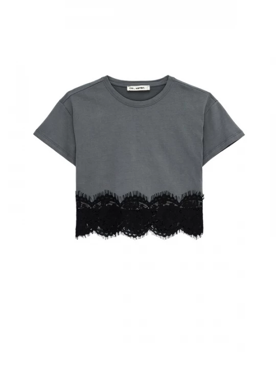 Foto van product Koton Shirt donkergrijs / zwart