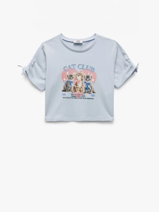 Foto van product Koton Shirt lichtblauw / karamel / grijs / oudroze