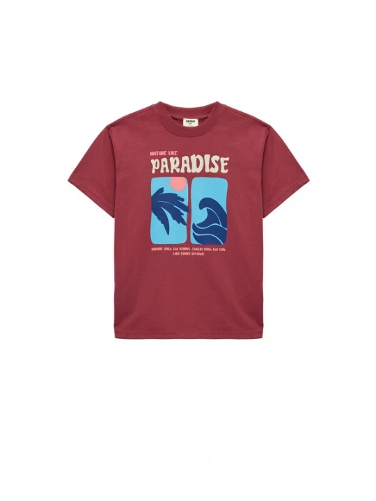 Foto van product Koton Shirt lichtblauw / pastelgroen / donkerroze / watermeloen rood