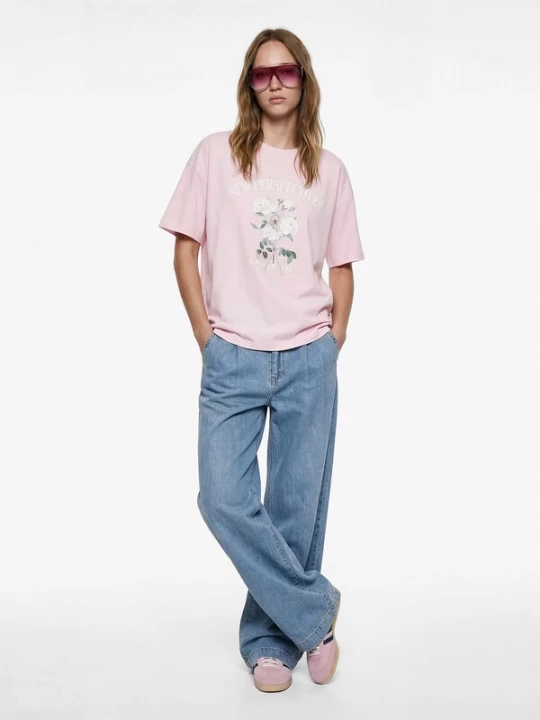 Foto van product Koton Shirt spar / rosa / wit