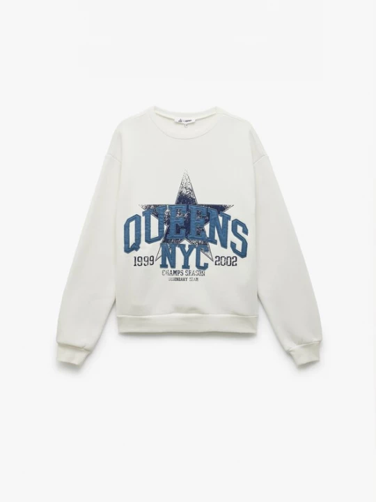 Foto van product Koton Sweatshirt blauw / donkerblauw / offwhite