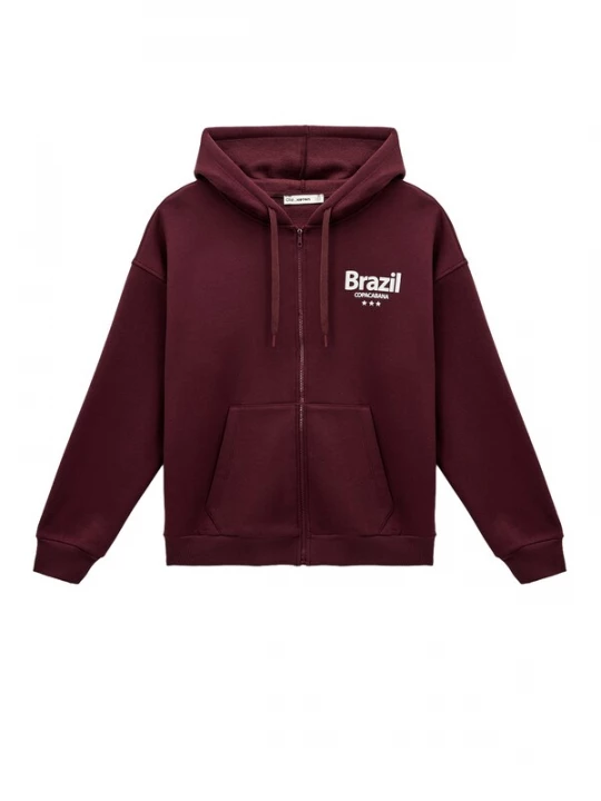 Foto van product Koton Sweatvest bordeaux / wit