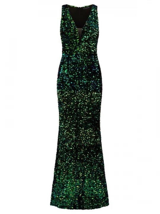 Foto van product Kraimod Avondjurk blauw / goud / groen / lichtgroen