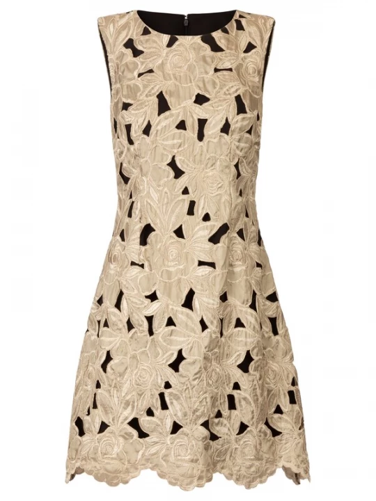 Foto van product Kraimod Cocktailjurk beige / chocoladebruin