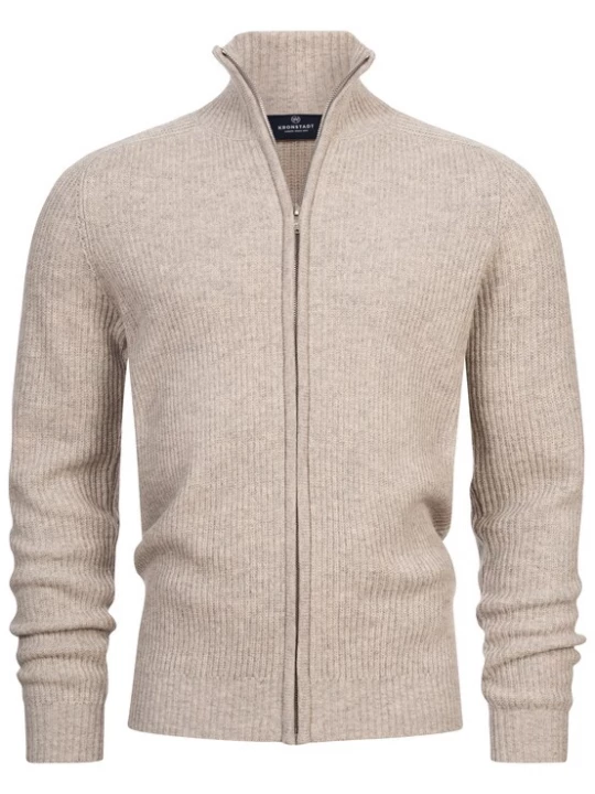 Foto van product Kronstadt Gebreid vest beige gemêleerd