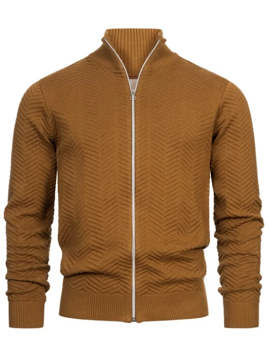 Foto van product Kronstadt Gebreid vest 'Carlo' karamel