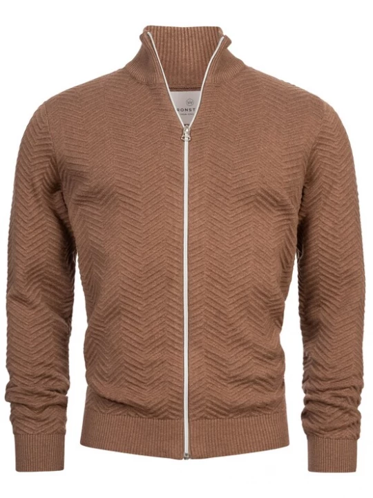 Foto van product Kronstadt Gebreid vest 'Carlo' karamel