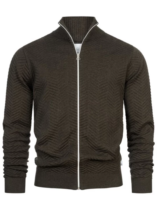 Foto van product Kronstadt Gebreid vest 'Carlo' olijfgroen
