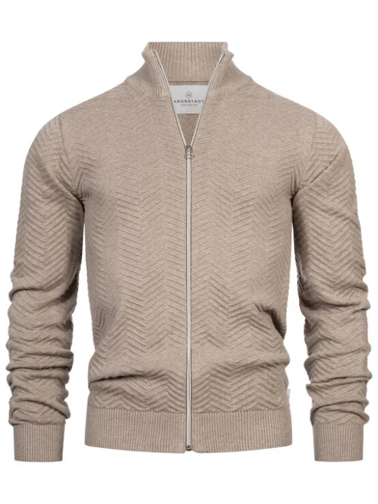 Foto van product Kronstadt Gebreid vest 'Carlo' sand