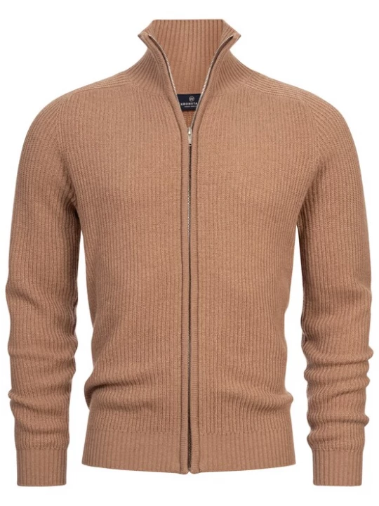 Foto van product Kronstadt Gebreid vest ' Dorsey' bruin