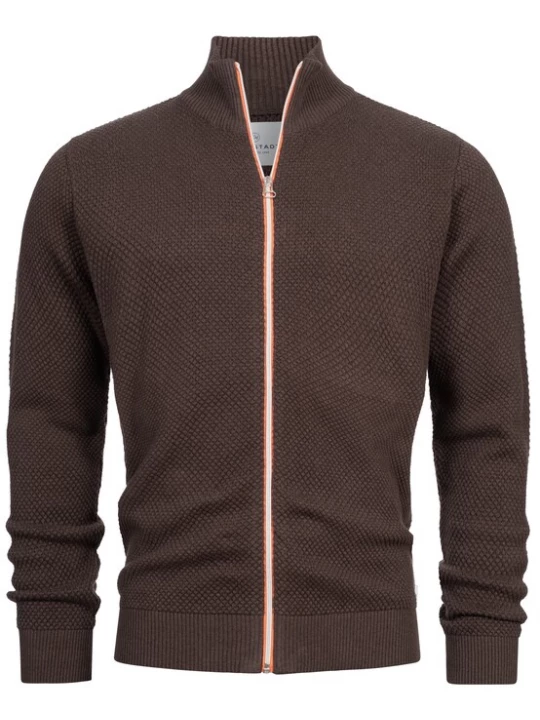 Foto van product Kronstadt Gebreid vest 'Erik' chocoladebruin