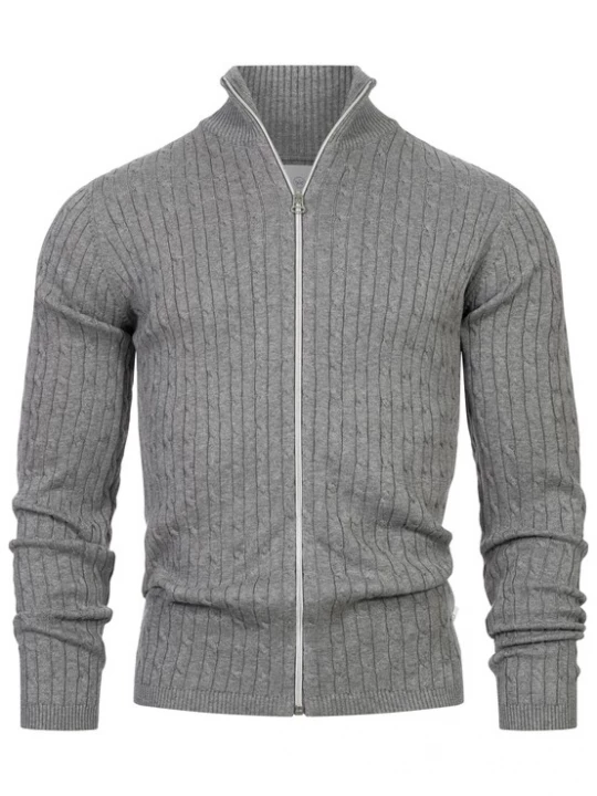 Foto van product Kronstadt Gebreid vest grijs gemêleerd