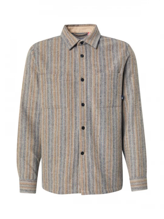 Foto van product Kronstadt Overhemd 'Davenport' beige / camel / enziaan / grijs