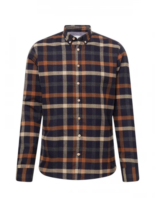 Foto van product Kronstadt Overhemd 'Dean' beige / navy / bruin / cappuccino