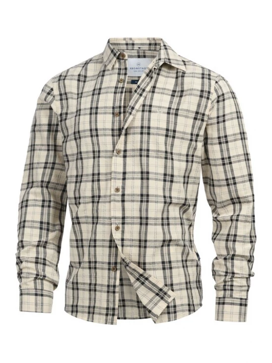 Foto van product Kronstadt Overhemd 'Kiefer' beige / navy