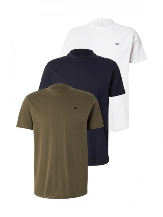 Foto van product Kronstadt Shirt 'Erwin' navy / olijfgroen / wit